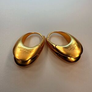 ✨ Saint Laurent Sculptural Gold Hoop Earrings ✨